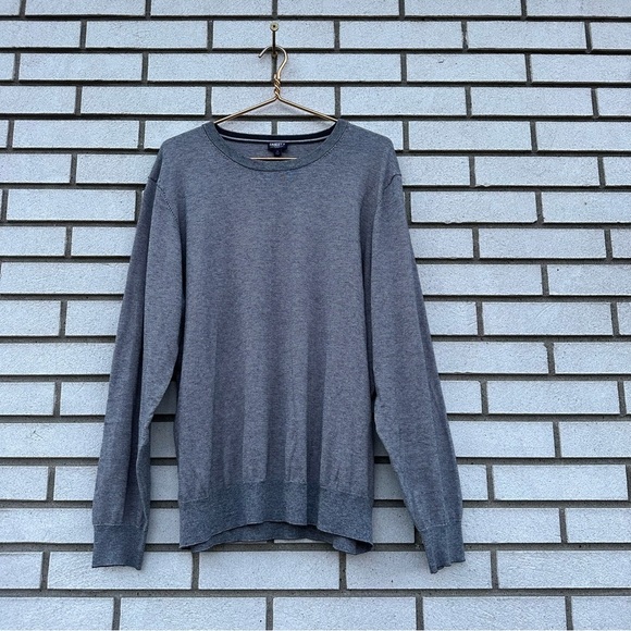 Faherty Movement Crewneck Sweater Ivory Ash Feeder Gray Stripe - Picture 1 of 8